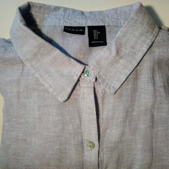 Tahari Tops - Tahari  L   women's tunic button down  lavender